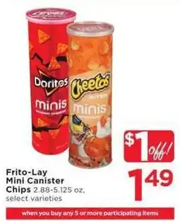 Cub Foods Frito-Lay Mini Canister Chips offer