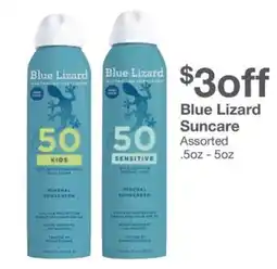 Kinney Drugs Blue Lizard Suncare offer