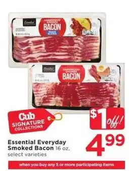 Cub Foods Cub Signature Collections Essential Everyday Smoked Bacon offer