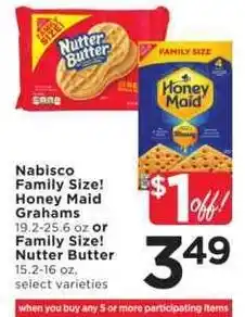 Cub Foods Nabisco Family Size! Honey Maid Grahams or Family Size! Nutter Butter offer