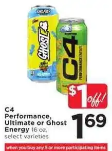 Cub Foods C4 Performance, Ultimate or Ghost Energy offer