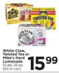 Cub Foods White Claw, Twisted Tea or Mike's Hard Lemonade offer