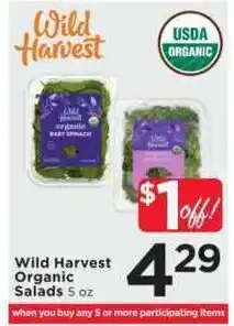 Cub Foods Wild Harvest Organic Salads offer