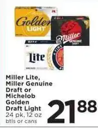 Cub Foods Miller Lite, Miller Genuine Draft or Michelob Golden Draft Light offer