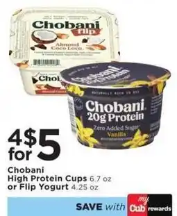 Cub Foods Chobani High Protein Cups offer