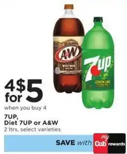 Cub Foods 7up, Diet 7up or A&W offer