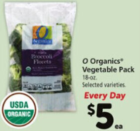 Safeway O Organics Vegetables offer