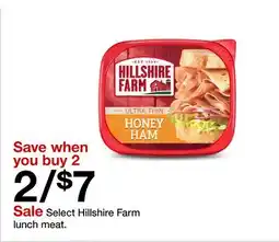 Target Select Hillshire Farm lunch meat offer