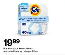Target Tide Evo 40-ct. Free & Gentle unscented laundry detergent tiles offer