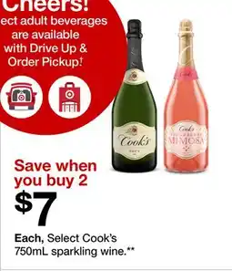 Target Select Cook's 750mL sparkling wine offer
