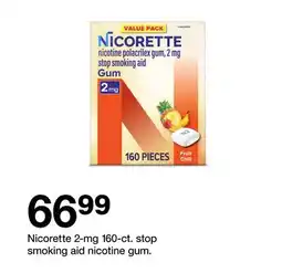 Target Nicorette 2-mg 160-ct. stop smoking aid nicotine gum offer