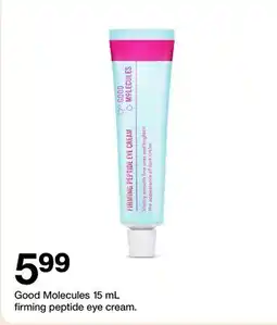 Target Good Molecules 15 mL firming peptide eye cream offer