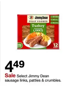 Target Select Jimmy Dean sausage links, patties & crumbles offer