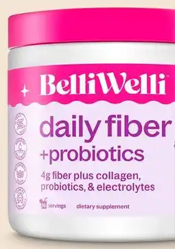 Target BelliWelli 16 servings daily fiber supplement + probiotics, electrolytes & collagen power offer
