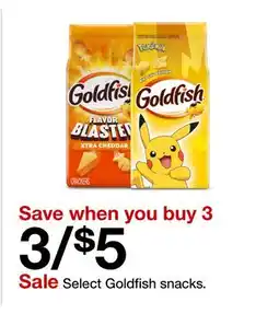 Target Sale Select Goldfish snacks offer