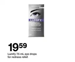 Target Lumify 7.5 mL eye drops for redness relief offer
