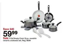 Target T-Fal Simply Cook 12-pc. nonstick ceramic cookware set offer