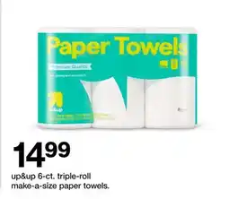 Target up&up 6-ct. triple-roll make-a-size paper towels offer
