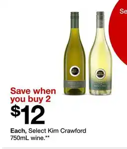 Target Select Kim Crawford 750mL wine offer