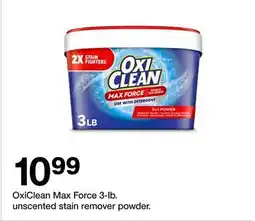 Target OxiClean Max Force 3-lb. unscented stain remover powder offer