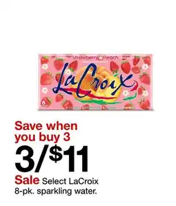 Target Select LaCroix 8-pk. sparkling water offer