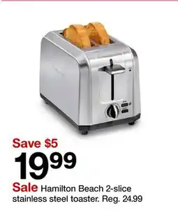 Target Hamilton Beach 2-slice stainless steel toaster offer