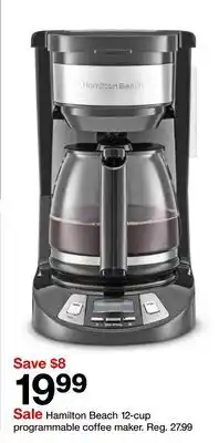 Target Hamilton Beach 12-cup programmable coffee maker offer