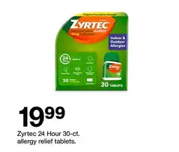 Target Zyrtec 24 Hour 30-ct. allergy relief tablets offer