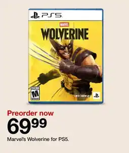 Target Marvel's Wolverine for PS5 offer