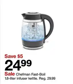 Target Chefman Fast-Boil 1.8-liter infuser kettle offer