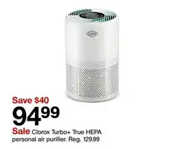 Target Clorox Turbo+ True HEPA personal air purifier offer