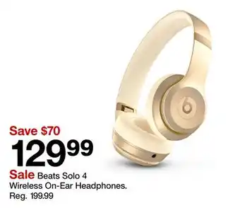 Target Beats Solo 4 Wireless On-Ear Headphones offer