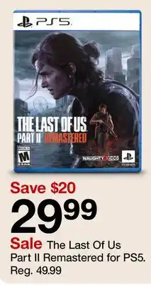 Target The Last Of Us Part II Remastered for PS5 offer