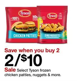 Target Select Tyson frozen chicken patties, nuggets & more offer