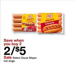 Target Select Oscar Mayer hot dogs offer