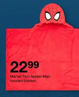 Target Marvel Twin Spider-Man hooded blanket offer
