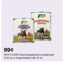 CVS Zivel sweetened condensed 13.8 oz or evaporated milk 12 oz offer