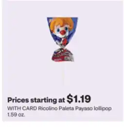 CVS Ricolino Paleta Payaso lollipop 1.59 oz offer