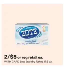 CVS Zote laundry flakes 17.6 oz offer
