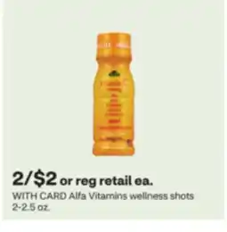 CVS Alfa Vitamins wellness shots 2-2.5 oz offer