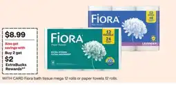 CVS Fiora bath tissue mega 12 rolls or paper towels 12 rolls offer