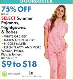 Boscov's SELECT Summer Pajamas, Nightgowns, & Robes offer