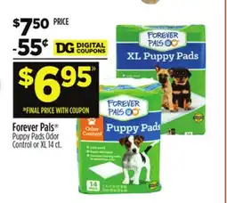 Dollar General Forever Pals Puppy Pads Odor Control or XL offer
