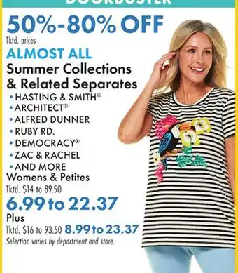Boscov's ALMOST ALL Summer Collections & Related Separates offer
