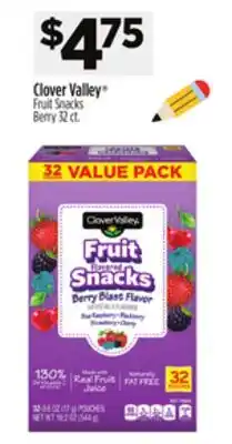Dollar General Clover Valley Fruit Snacks Berry offer