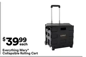 Michaels Everything Mary Collapsible Rolling Cart offer
