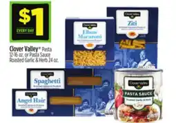 Dollar General Clover Valley Pasta of Pasta Sauce Roasted Garlic & Herb offer