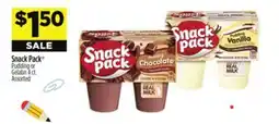 Dollar General Snack Pack Pudding or Gelatin offer