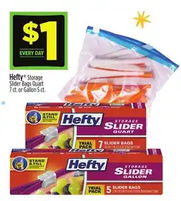 Dollar General Hefty Storage Slider Bags Quart offer