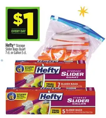 Dollar General Hefty Storage Slider Bags Quart offer